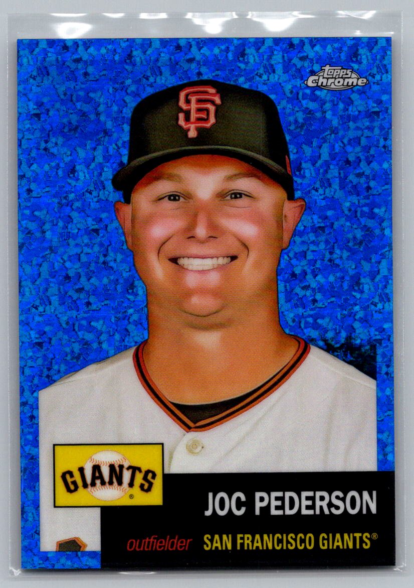 2022 Topps Chrome Platinum Anniversary #41 Joc Pederson Blue Mini-Diamond
