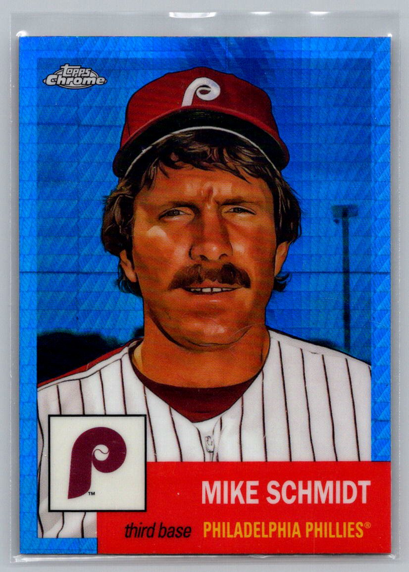 2022 Topps Chrome Platinum Anniversary #401 Mike Schmidt Blue Prism Refractor