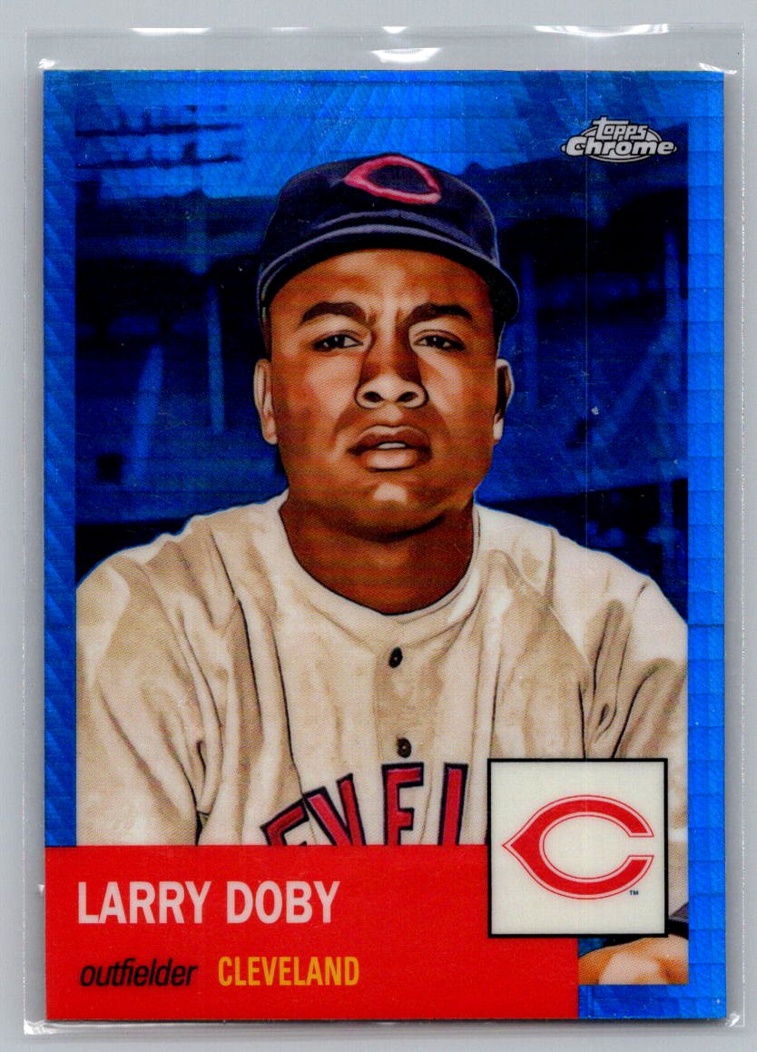 2022 Topps Chrome Platinum Anniversary #270 Larry Doby Blue Prism Refractor