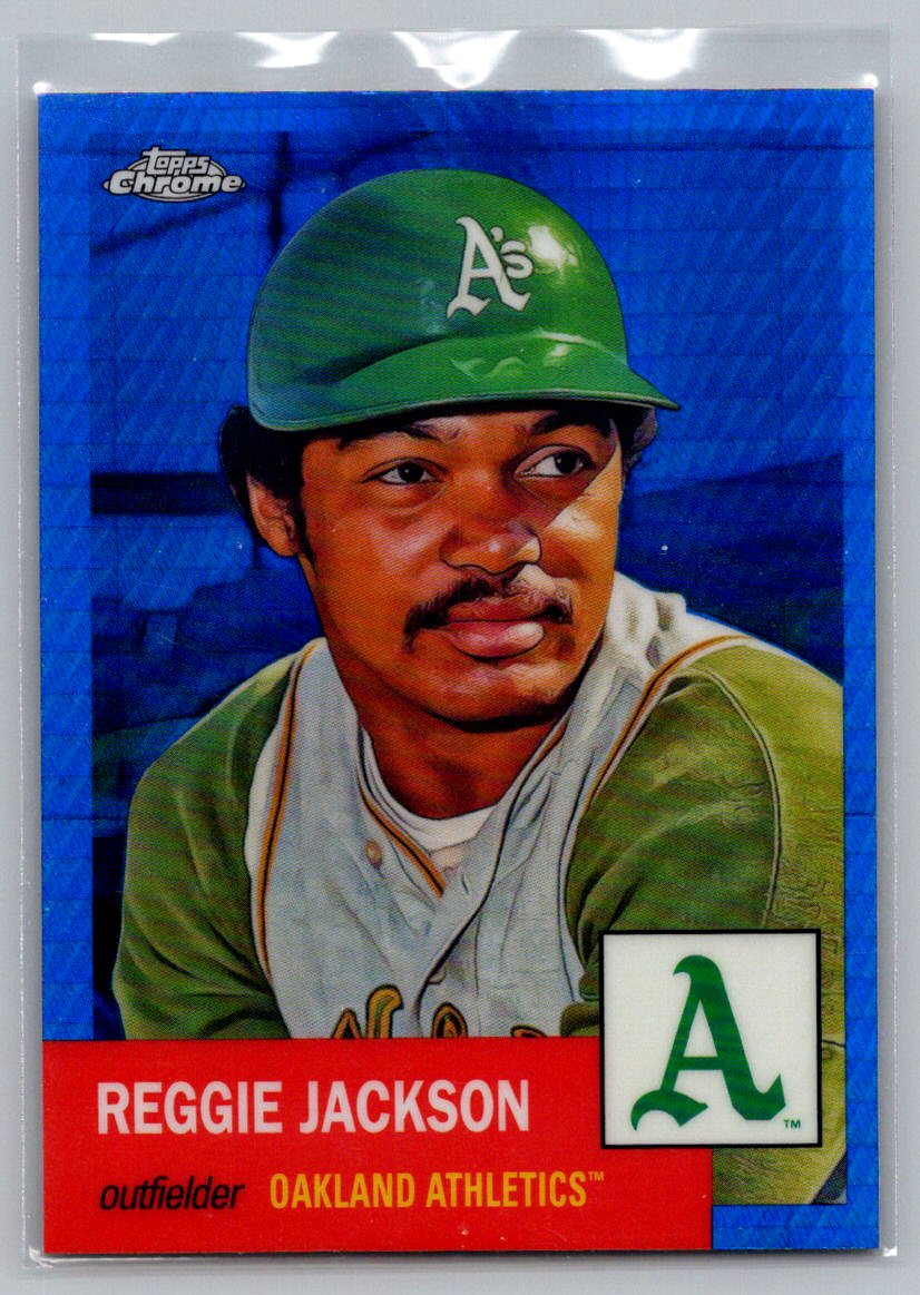 2022 Topps Chrome Platinum Anniversary #424 Reggie Jackson Blue Prism Refractor