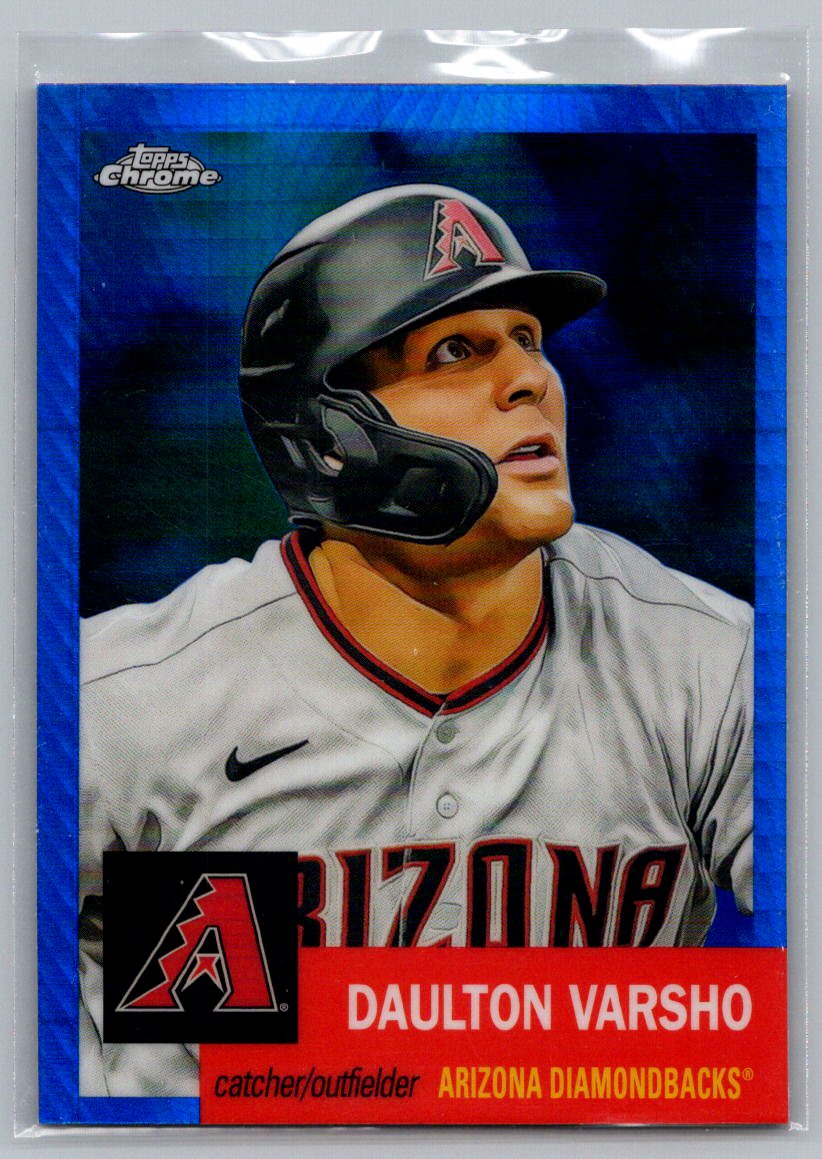 2022 Topps Chrome Platinum Anniversary #28 Daulton Varsho Blue Prism Refractor