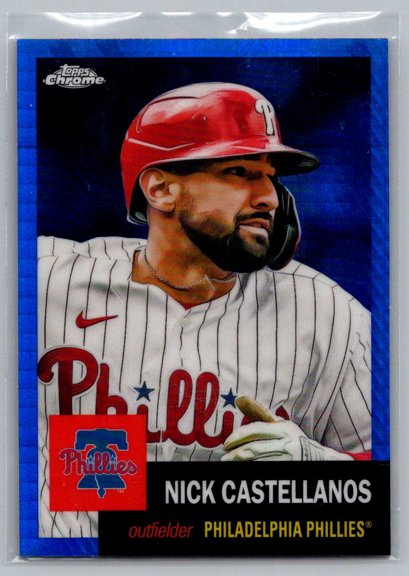 2022 Topps Chrome Platinum Anniversary #134 Nick Castellanos Blue Prism Ref.