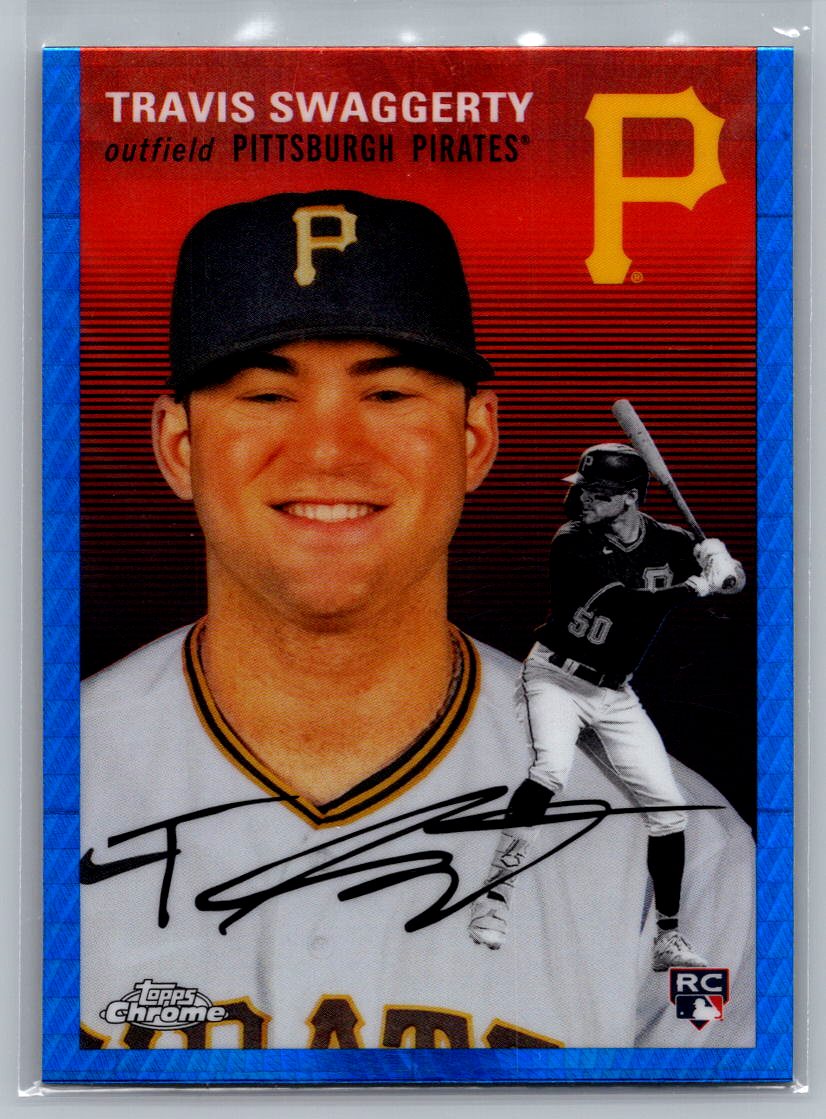 2023 Topps Chrome Platinum #27 Travis Swaggerty Blue Prism Refractor