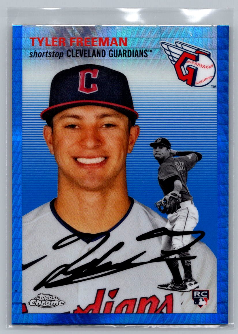2023 Topps Chrome Platinum Anniversary #36 Tyler Freeman Blue Prism Refractor
