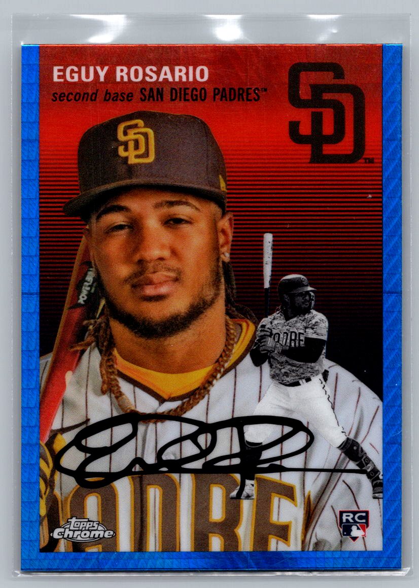 2023 Topps Chrome Platinum Anniversary #60 Eguy Rosario Blue Prism Refractor