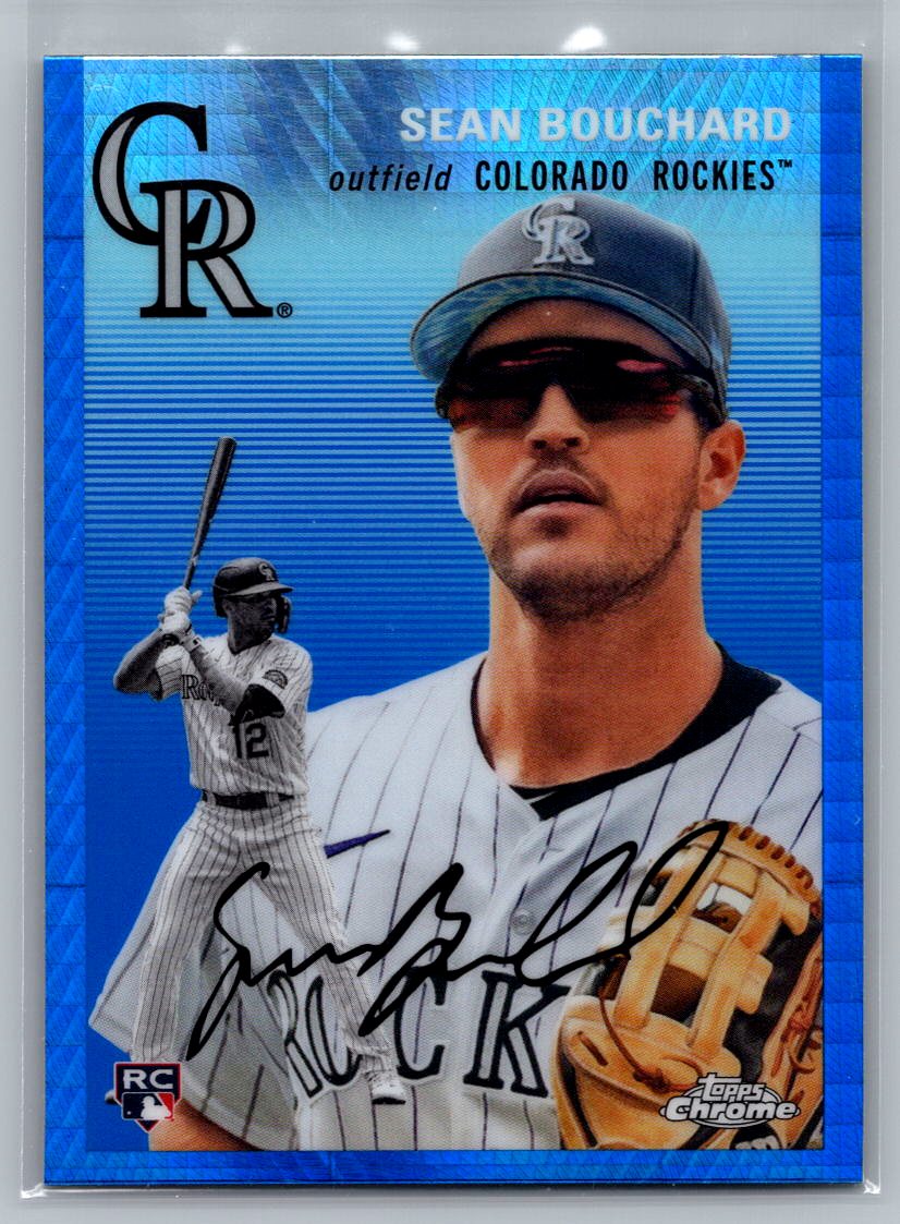 2023 Topps Chrome Platinum Anniversary #86 Sean Bouchard Blue Prism Refractor