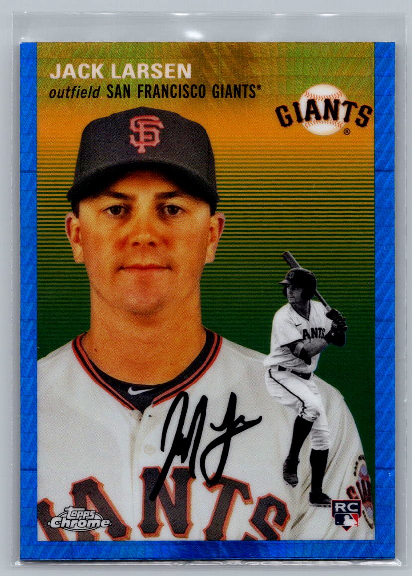 2023 Topps Chrome Platinum Anniversary #89 Jack Larsen Blue Prism Refractor