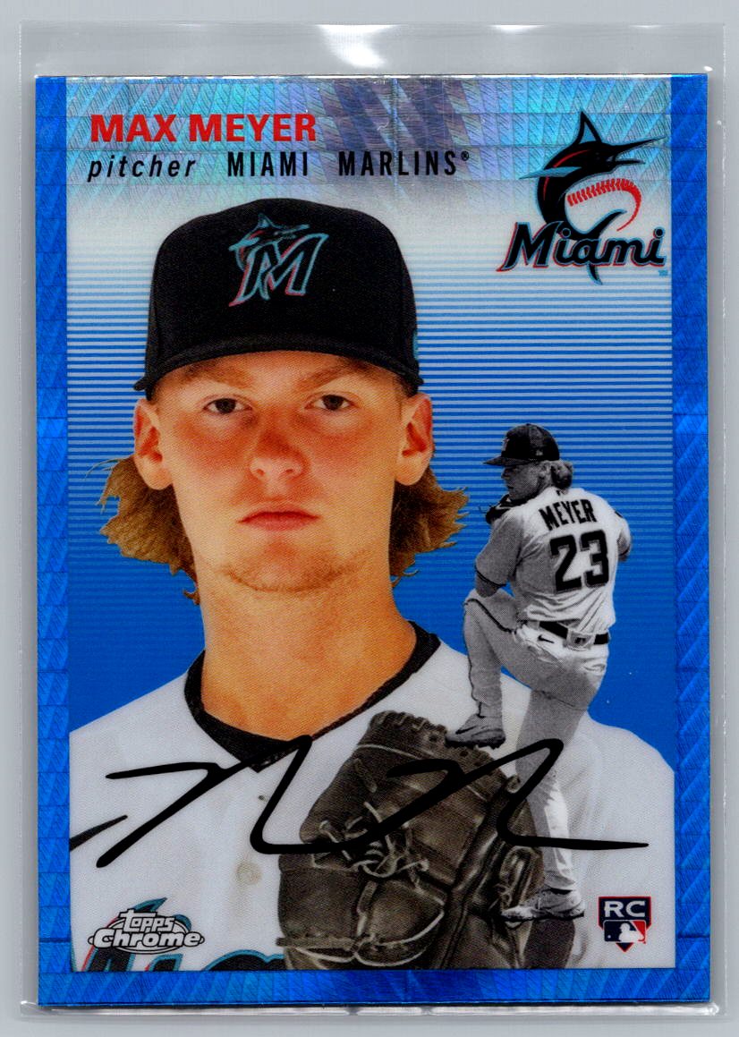 2023 Topps Chrome Platinum Anniversary #92 Max Meyer Blue Prism Refractor
