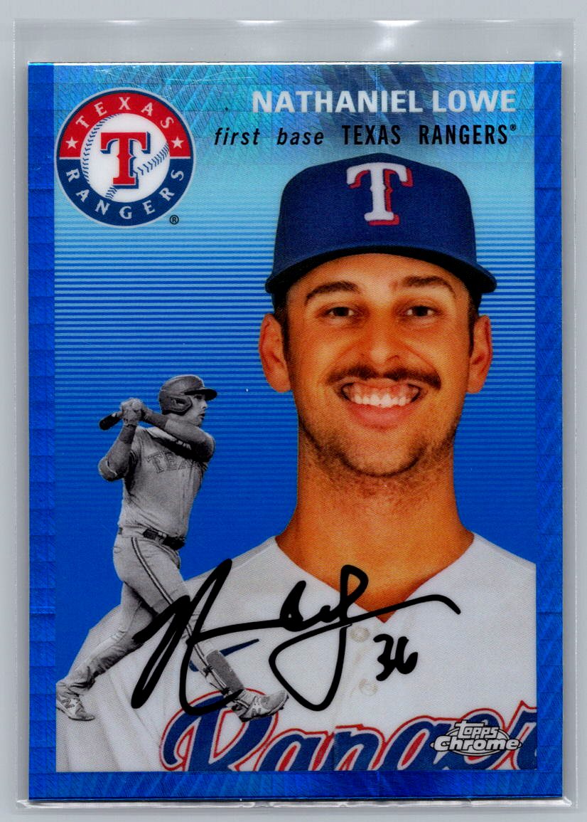 2023 Topps Chrome Platinum Anniversary #321 Nathaniel Lowe Blue Prism Refractor