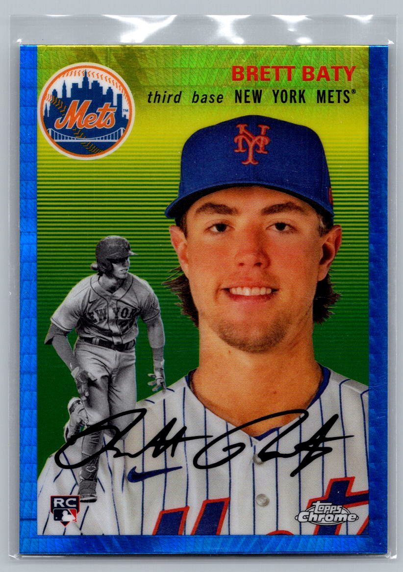 2023 Topps Chrome Platinum Anniversary #2 Brett Baty Blue Prism Refractor