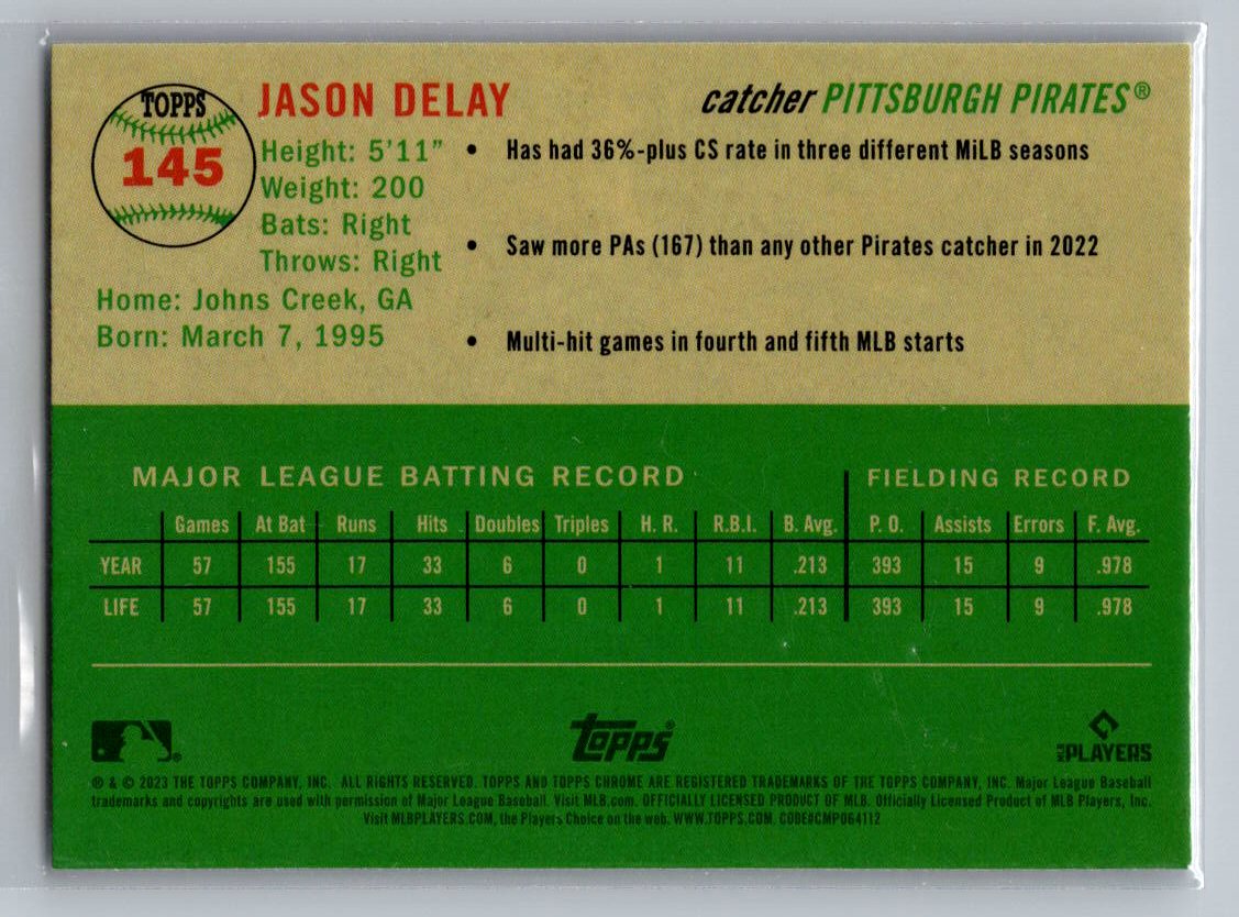 2023 Topps Chrome Platinum Anniversary #145 Jason Delay Prism Refractor