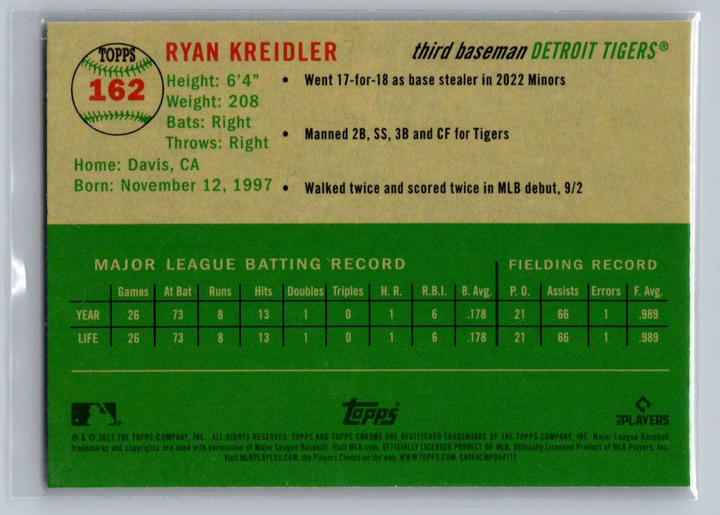 2023 Topps Chrome Platinum Anniversary #162 Ryan Kreidler Prism Refractor