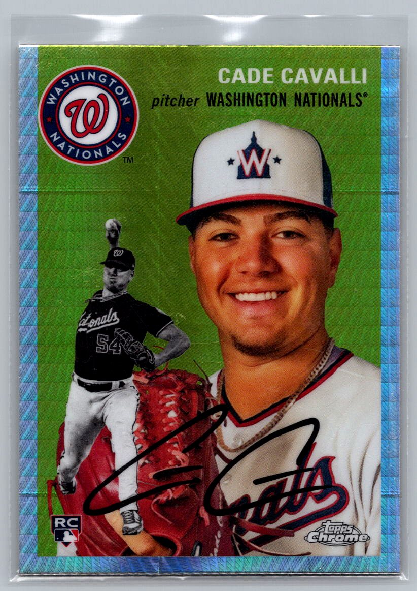 2023 Topps Chrome Platinum Anniversary #84 Cade Cavalli Prizm Refractor