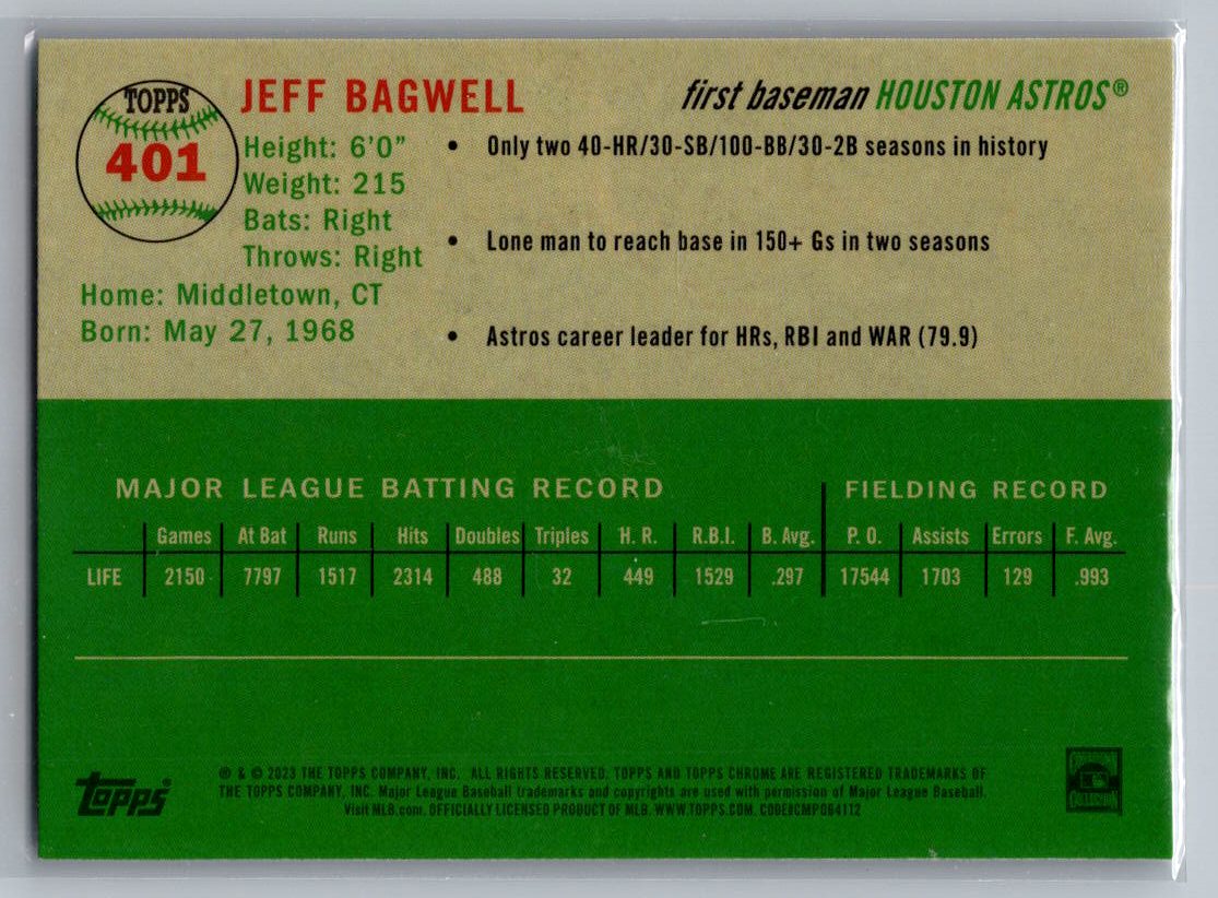 2023 Topps Chrome Platinum Anniversary #401 Jeff Bagwell