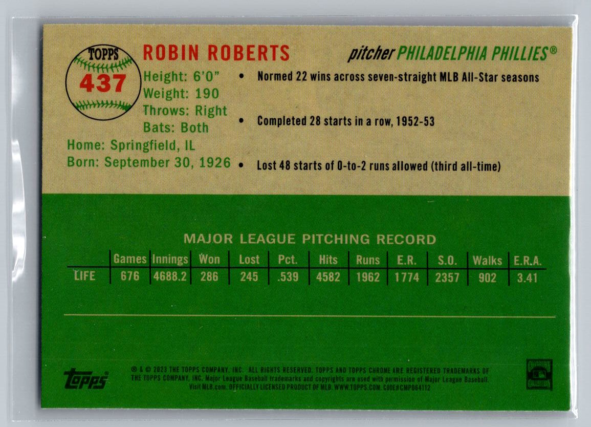 2023 Topps Chrome Platinum Anniversary #437 Robin Roberts