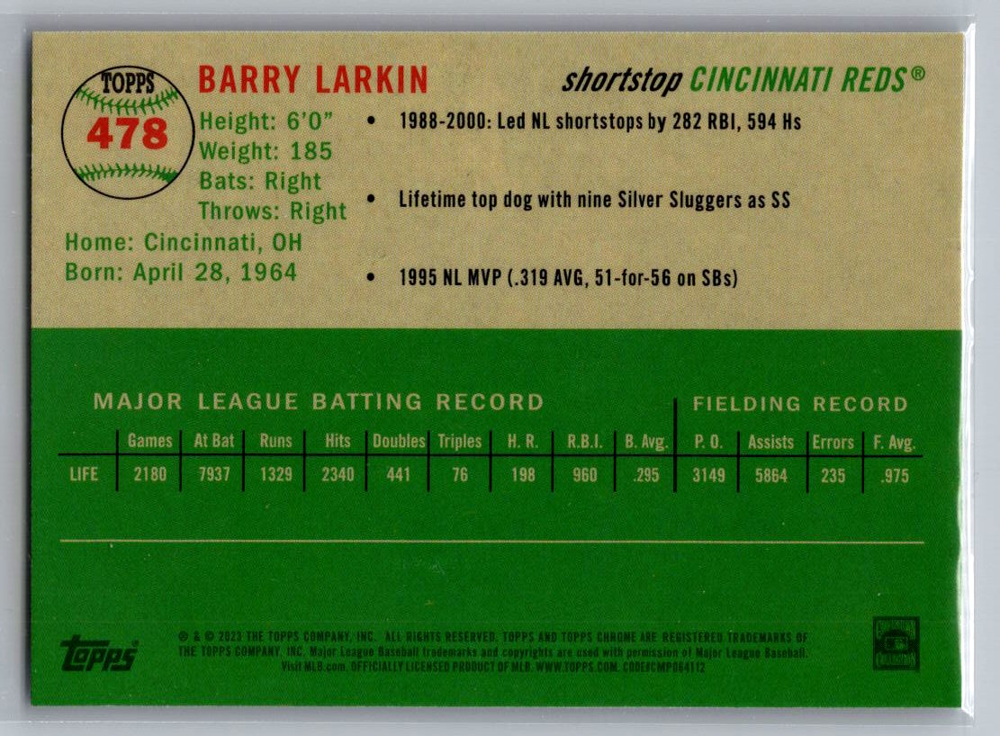 2023 Topps Chrome Platinum Anniversary #478 Barry Larkin