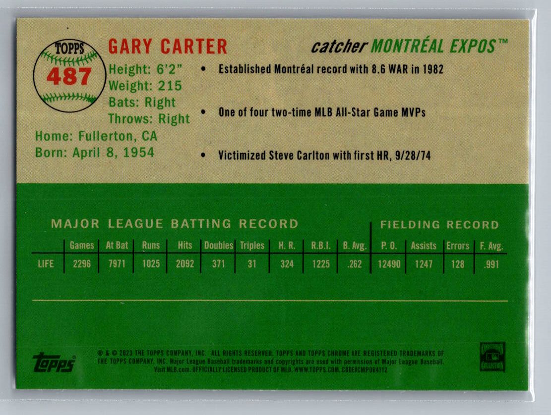 2023 Topps Chrome Platinum Anniversary #487 Gary Carter