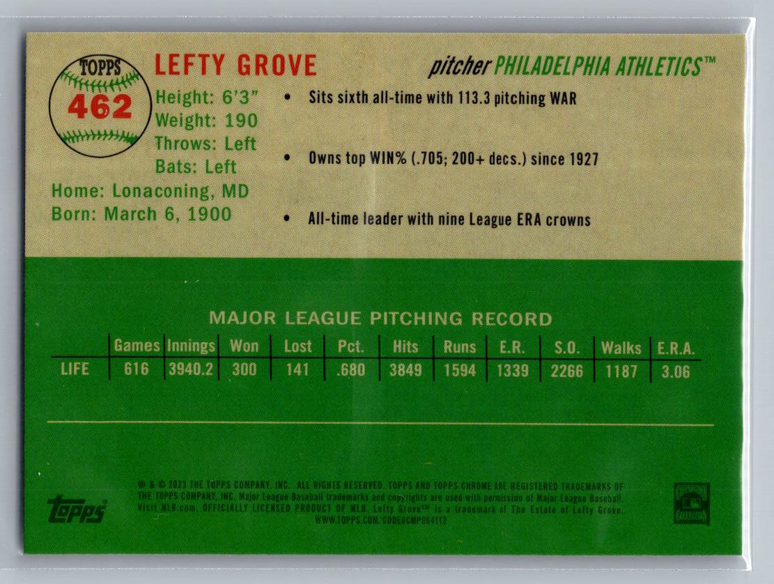2023 Topps Chrome Platinum Anniversary #462 Lefty Grove
