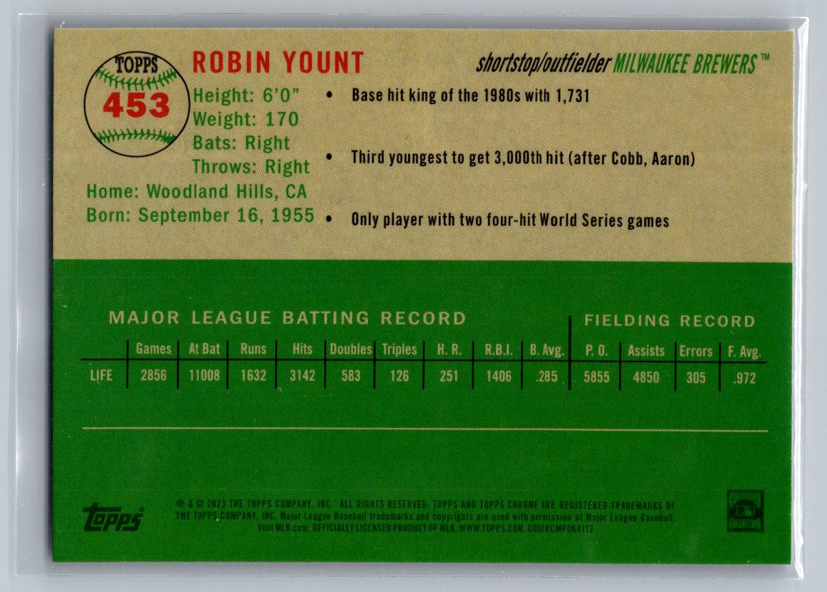 2023 Topps Chrome Platinum Anniversary #453 Robin Yount