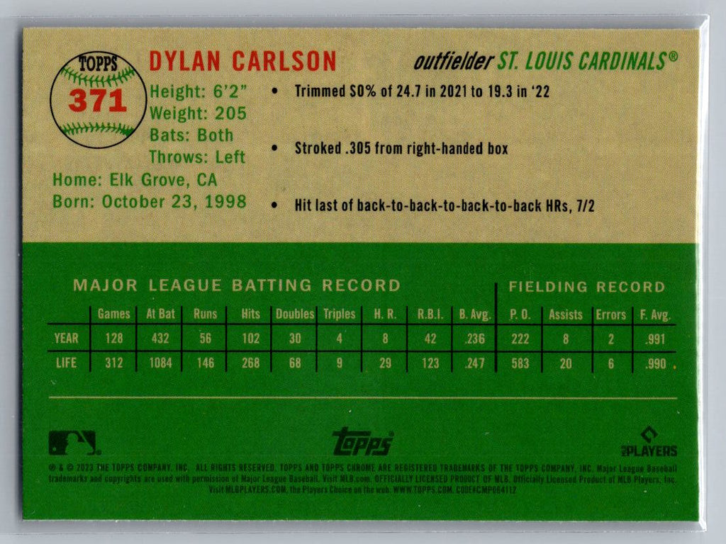 2023 Topps Chrome Platinum Anniversary #371 Dylan Carlson