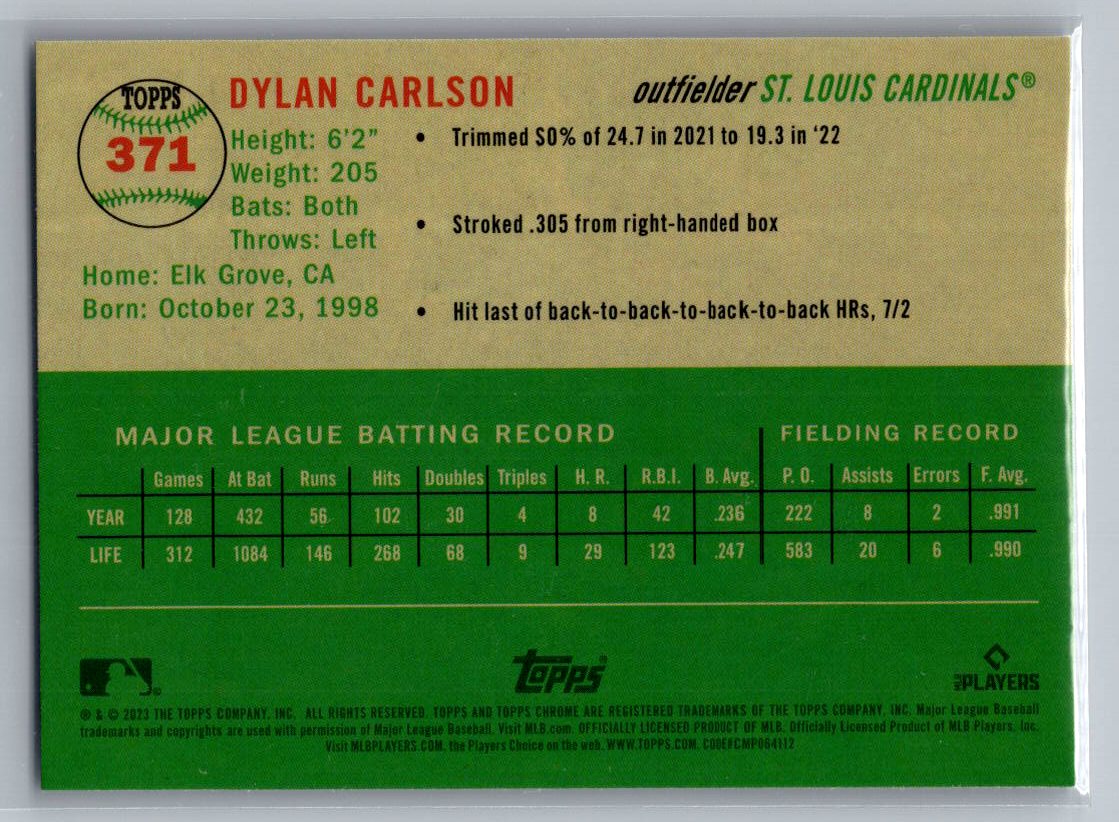 2023 Topps Chrome Platinum Anniversary #371 Dylan Carlson