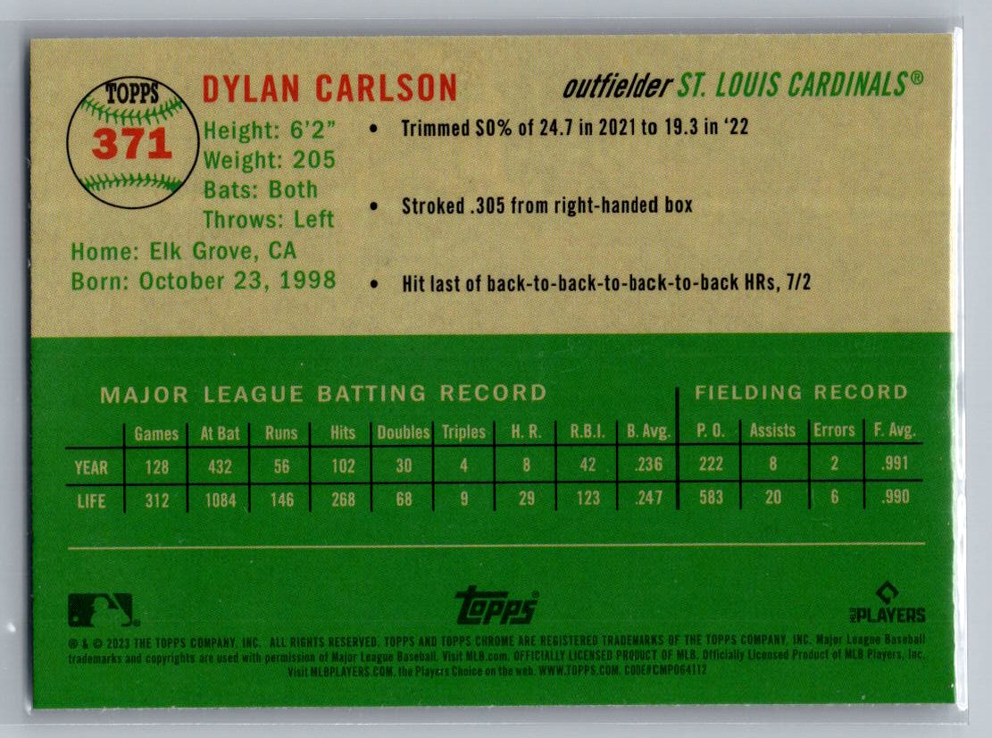 2023 Topps Chrome Platinum Anniversary #371 Dylan Carlson