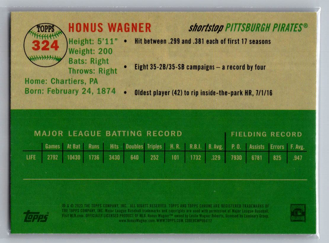 2023 Topps Chrome Platinum Anniversary #324 Honus Wagner