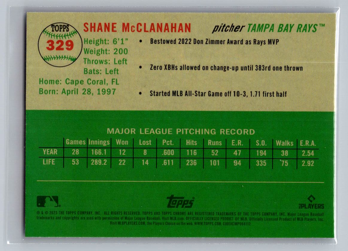 2023 Topps Chrome Platinum Anniversary #329 Shane McClanahan