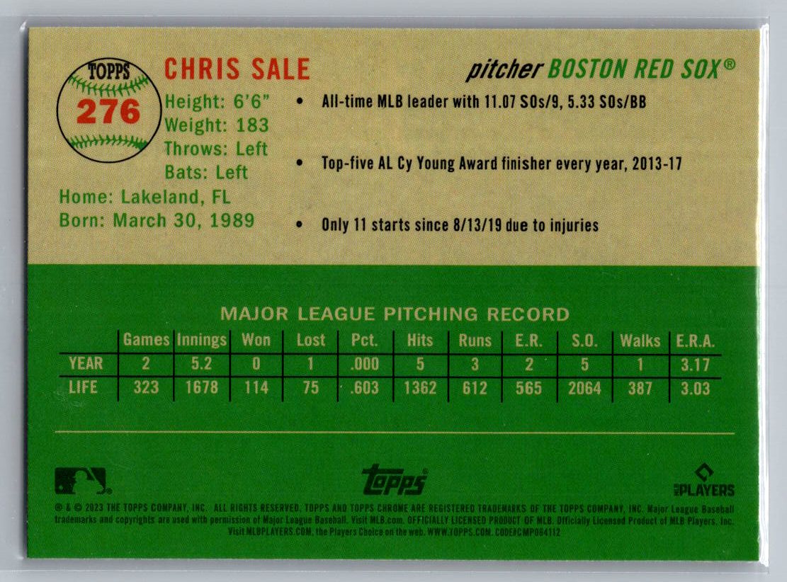 2023 Topps Chrome Platinum Anniversary #276 Chris Sale
