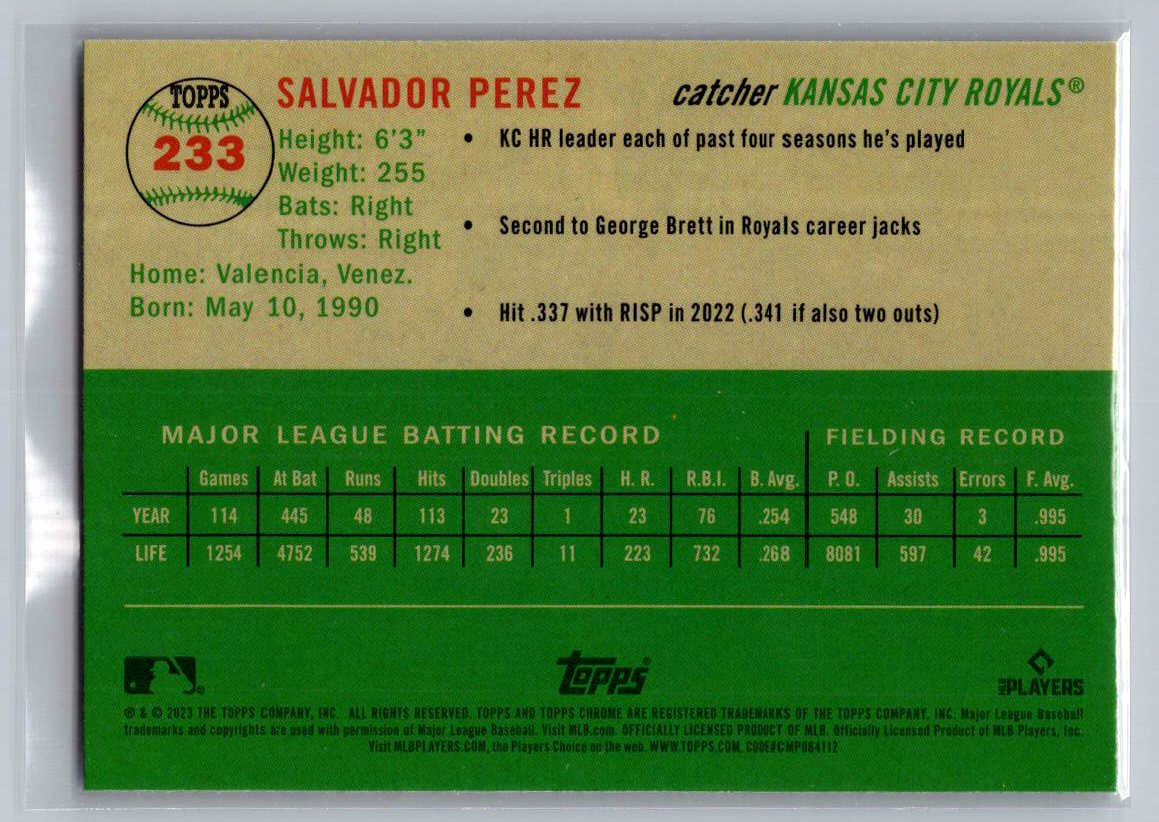 2023 Topps Chrome Platinum Anniversary #233 Salvador Perez