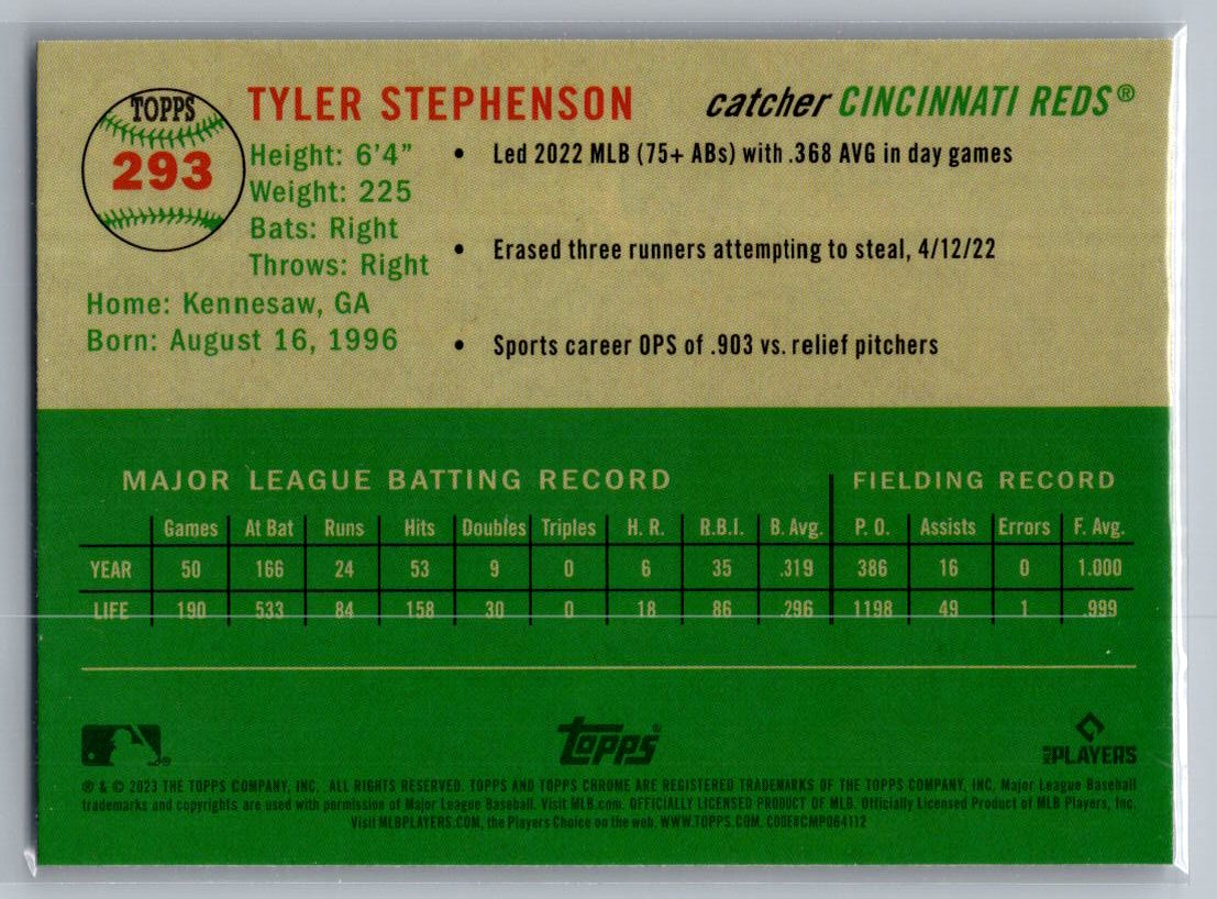 2023 Topps Chrome Platinum Anniversary #293 Tyler Stephenson