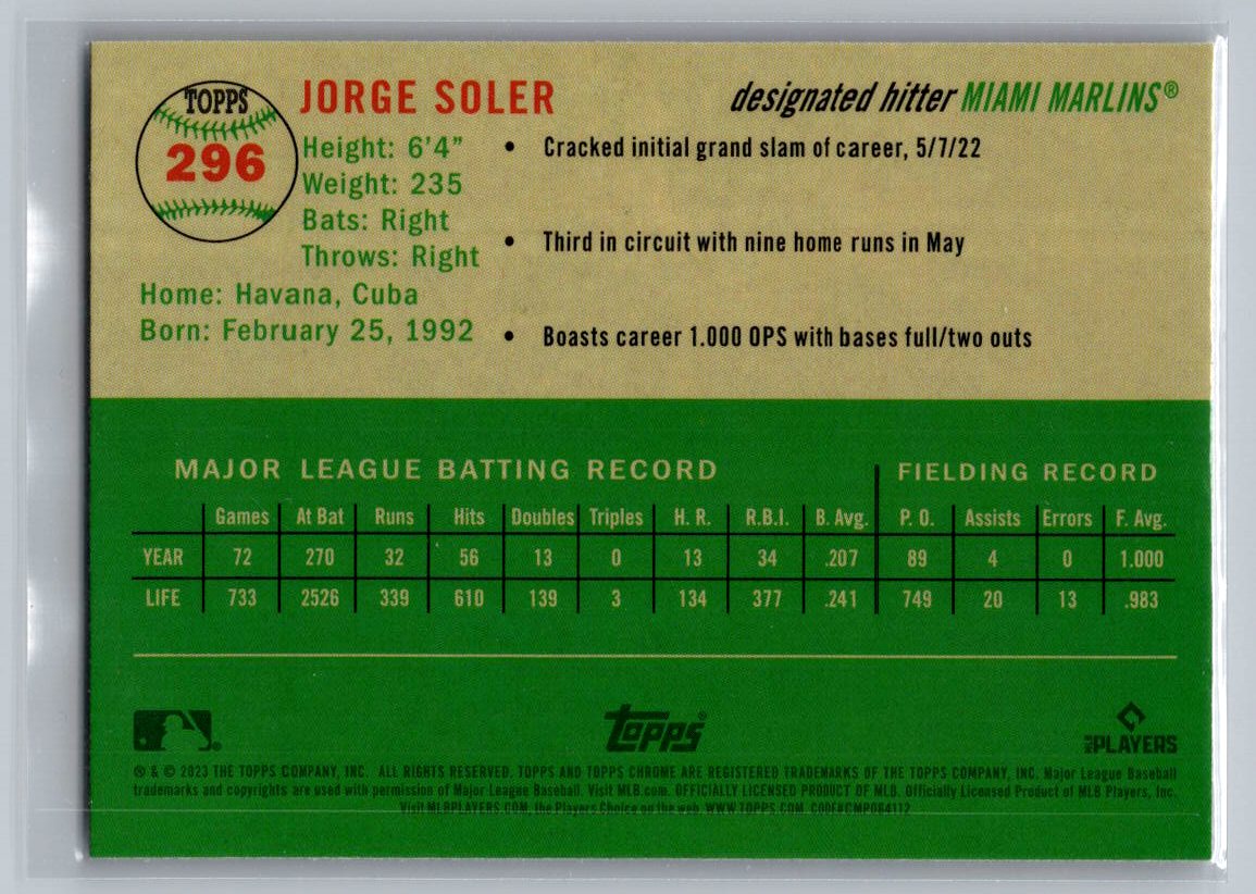2023 Topps Chrome Platinum Anniversary #296 Jorge Soler