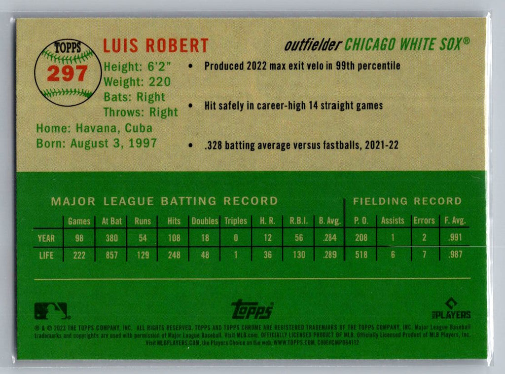 2023 Topps Chrome Platinum Anniversary #297 Luis Robert