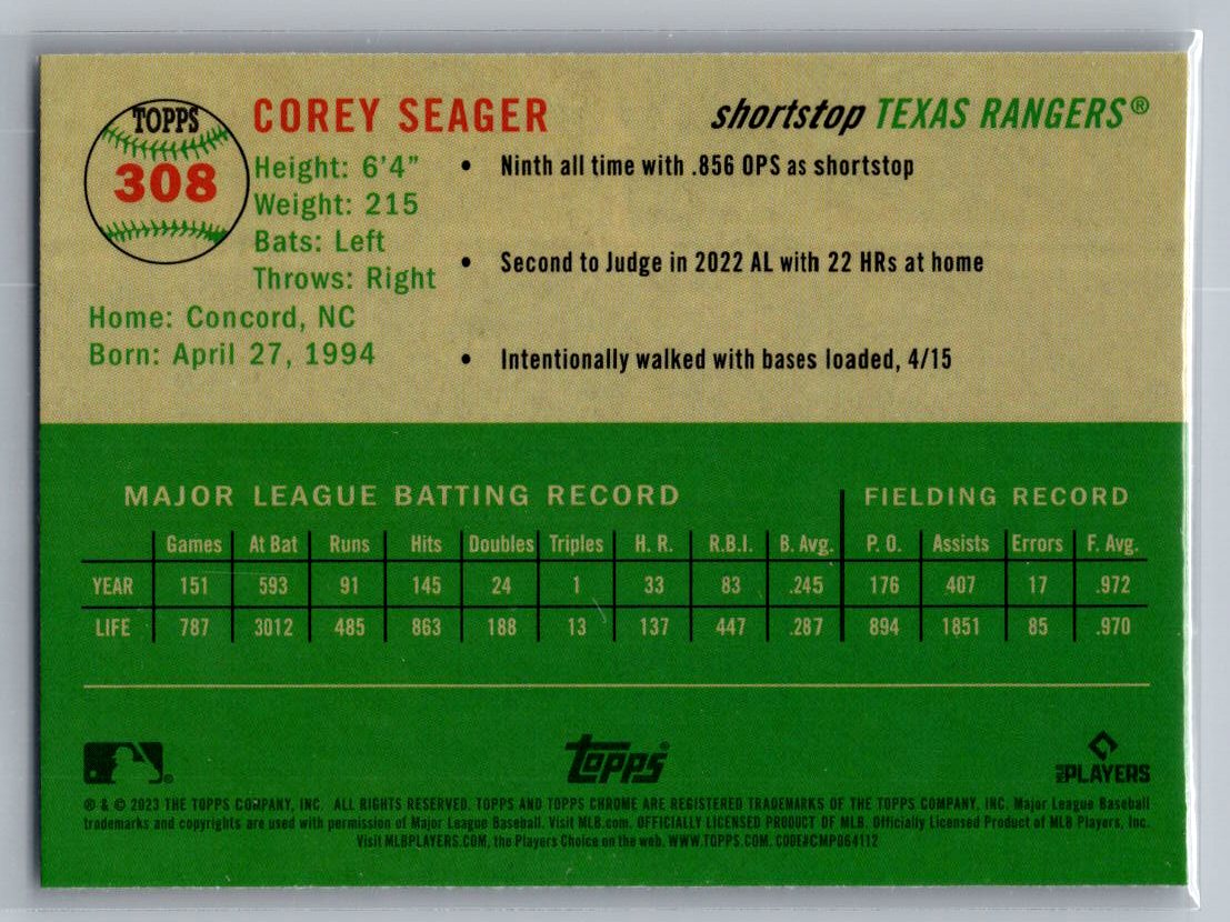 2023 Topps Chrome Platinum Anniversary #308 Corey Seager