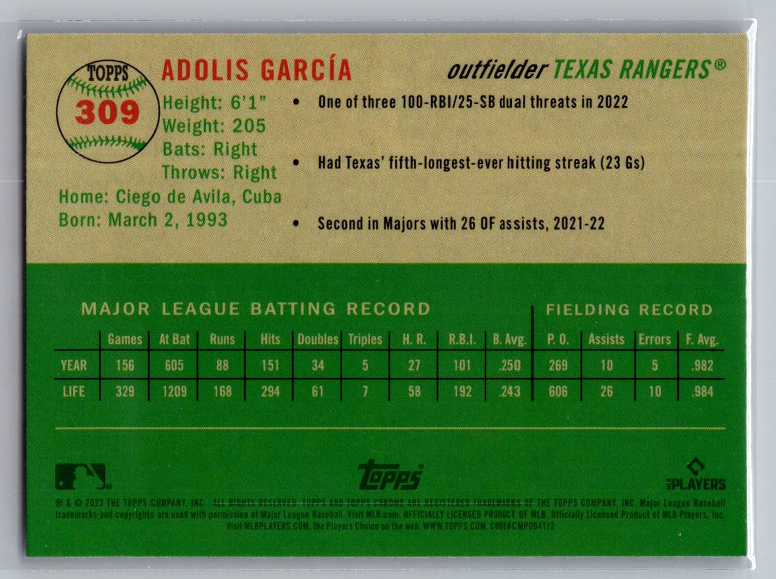 2023 Topps Chrome Platinum Anniversary #309 Adolis García