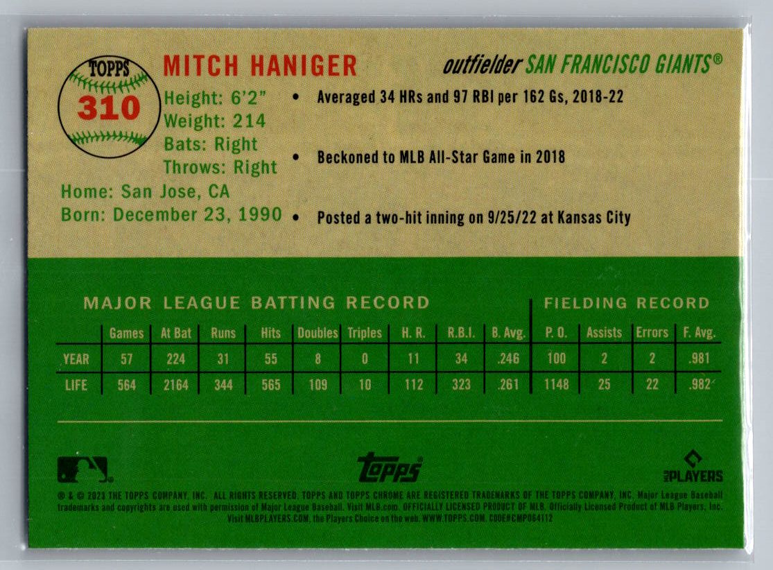 2023 Topps Chrome Platinum Anniversary #310 Mitch Haniger