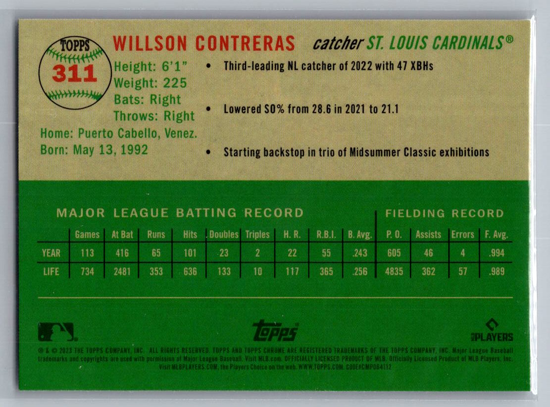 2023 Topps Chrome Platinum Anniversary #311 Willson Contreras