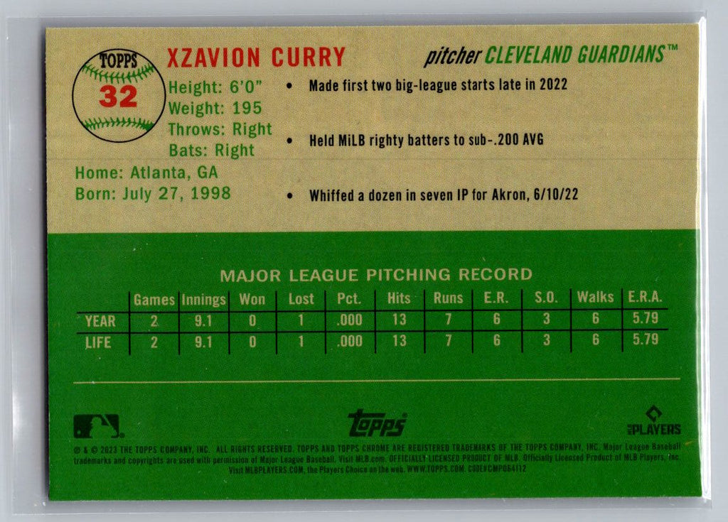 2023 Topps Chrome Platinum Anniversary #32 Xzavion Curry