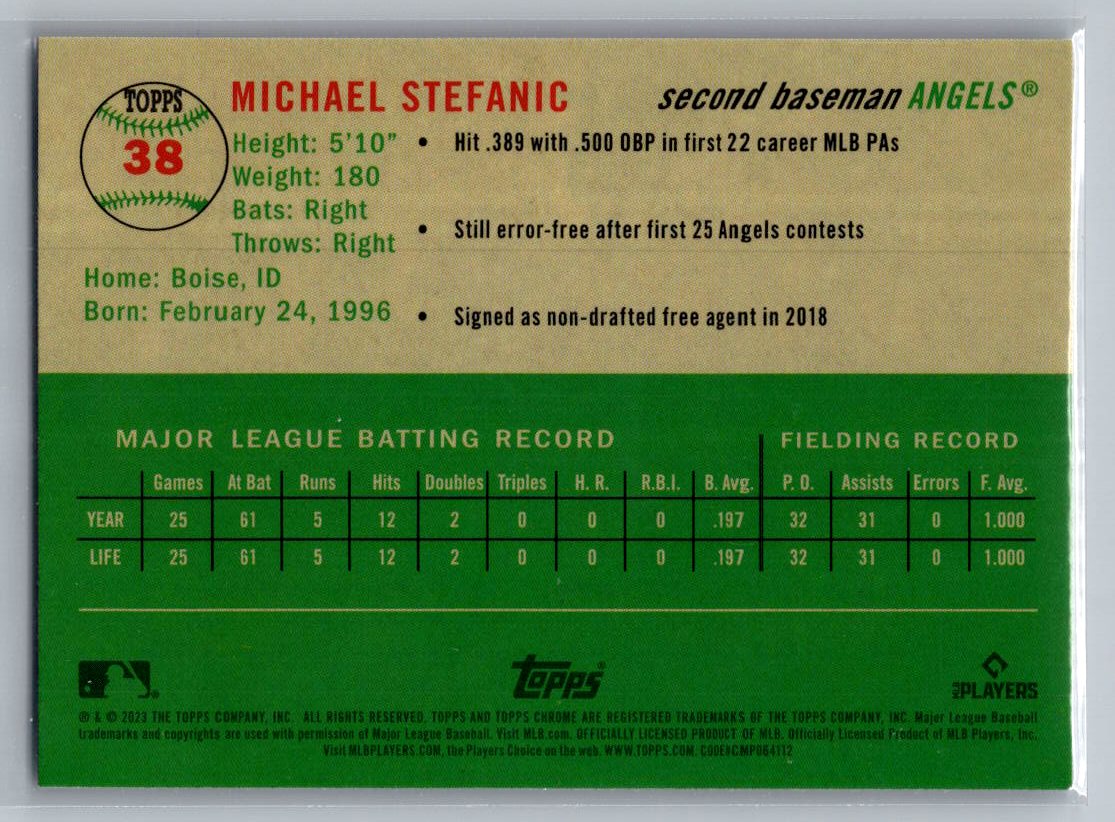 2023 Topps Chrome Platinum Anniversary #38 Michael Stefanic