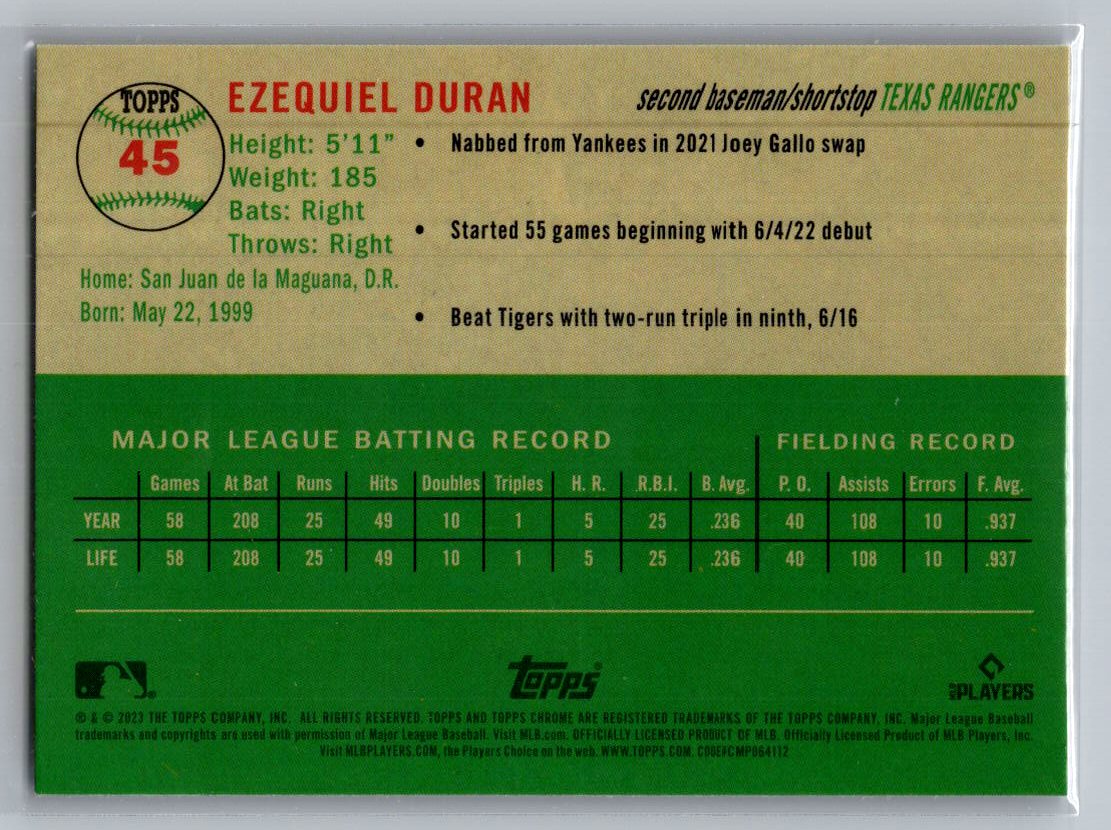 2023 Topps Chrome Platinum Anniversary #45 Ezequiel Duran