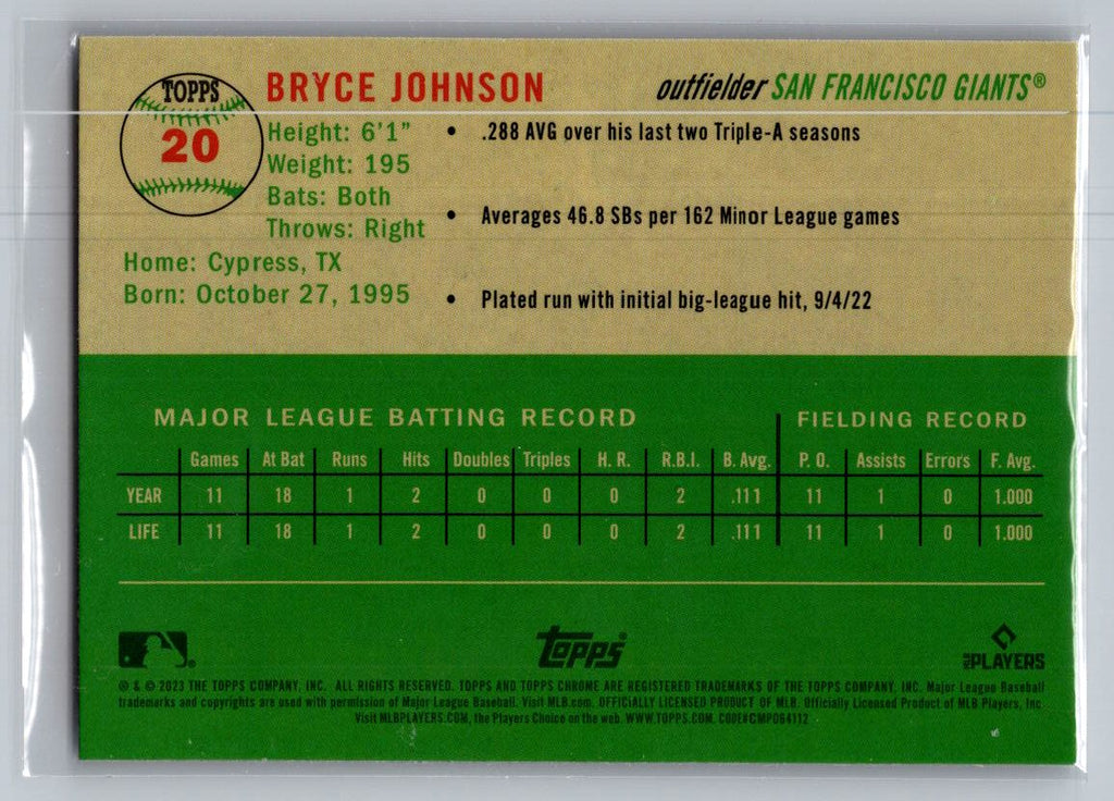 2023 Topps Chrome Platinum Anniversary #20 Bryce Johnson