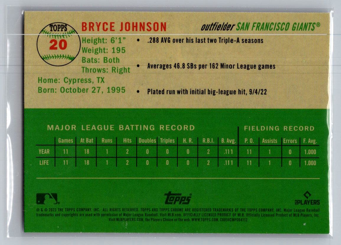 2023 Topps Chrome Platinum Anniversary #20 Bryce Johnson