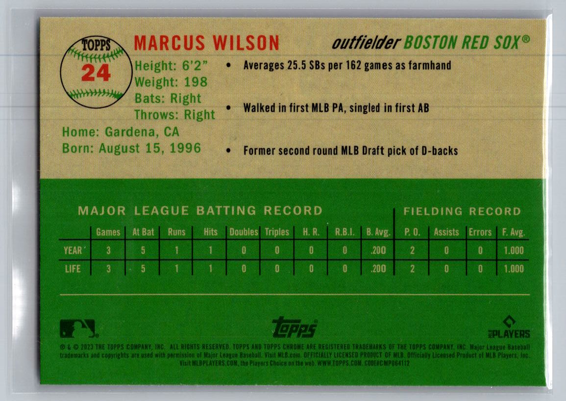 2023 Topps Chrome Platinum Anniversary #24 Marcus Wilson