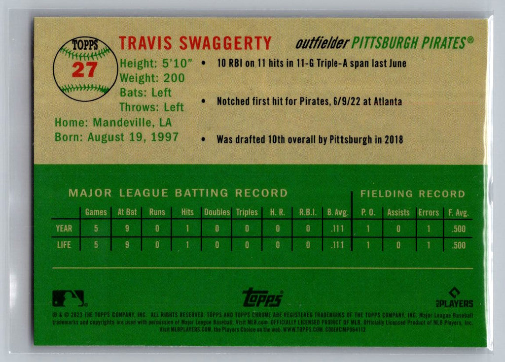 2023 Topps Chrome Platinum Anniversary #27 Travis Swaggerty