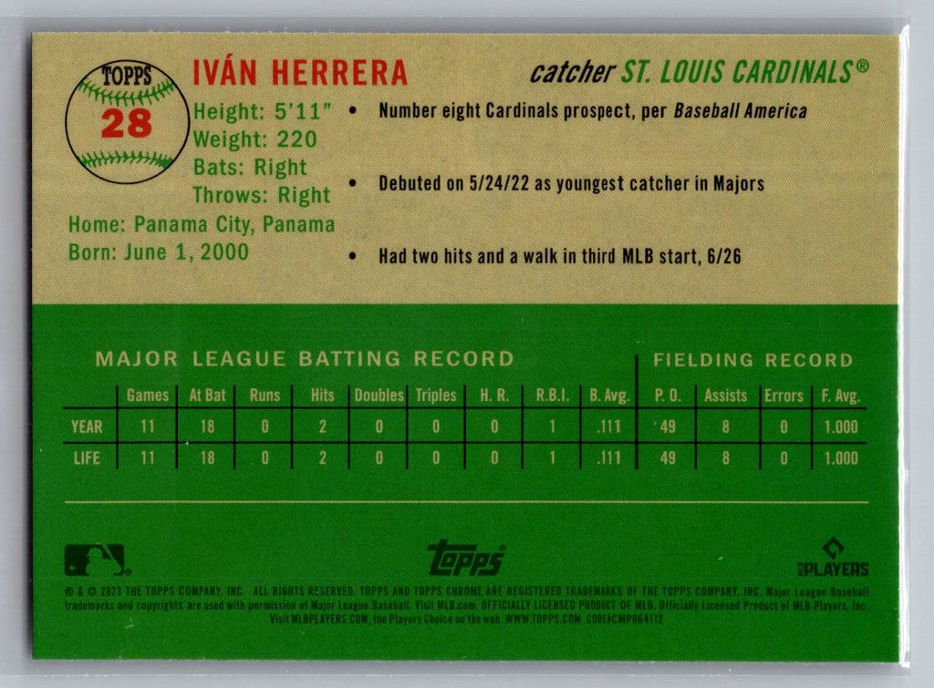 2023 Topps Chrome Platinum Anniversary #28 Iván Herrera