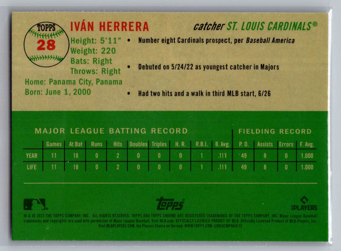 2023 Topps Chrome Platinum Anniversary #28 Iván Herrera