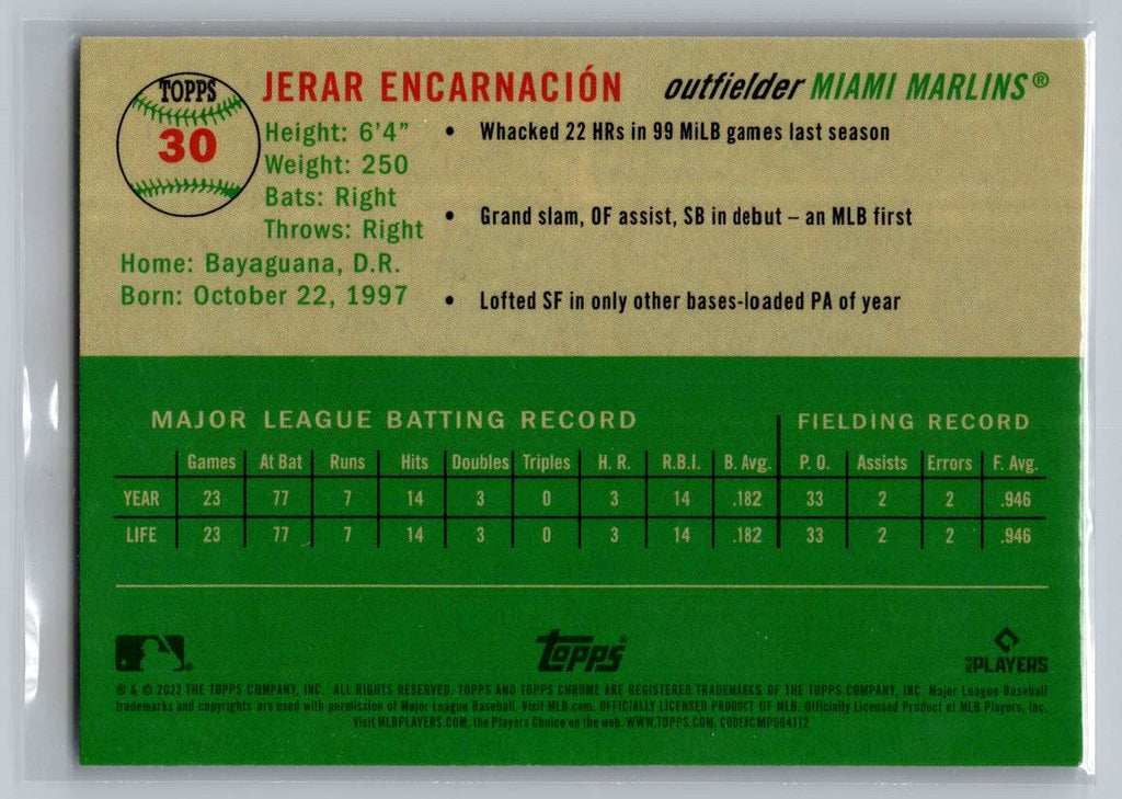 2023 Topps Chrome Platinum Anniversary #30 Jerar Encarnación