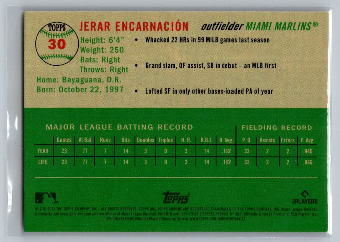 2023 Topps Chrome Platinum Anniversary #30 Jerar Encarnación