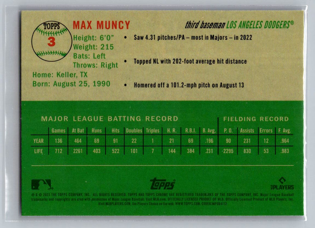 2023 Topps Chrome Platinum Anniversary #3 Max Muncy