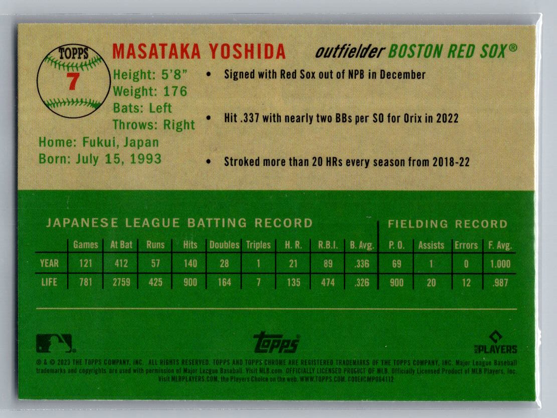 2023 Topps Chrome Platinum Anniversary #7 Masataka Yoshida